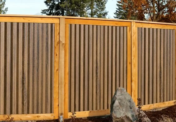 7. Corrugated Metal Fences